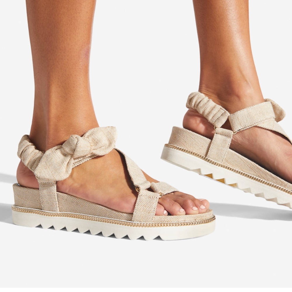 Linen Strap Sandal Size 5.5 wore once!